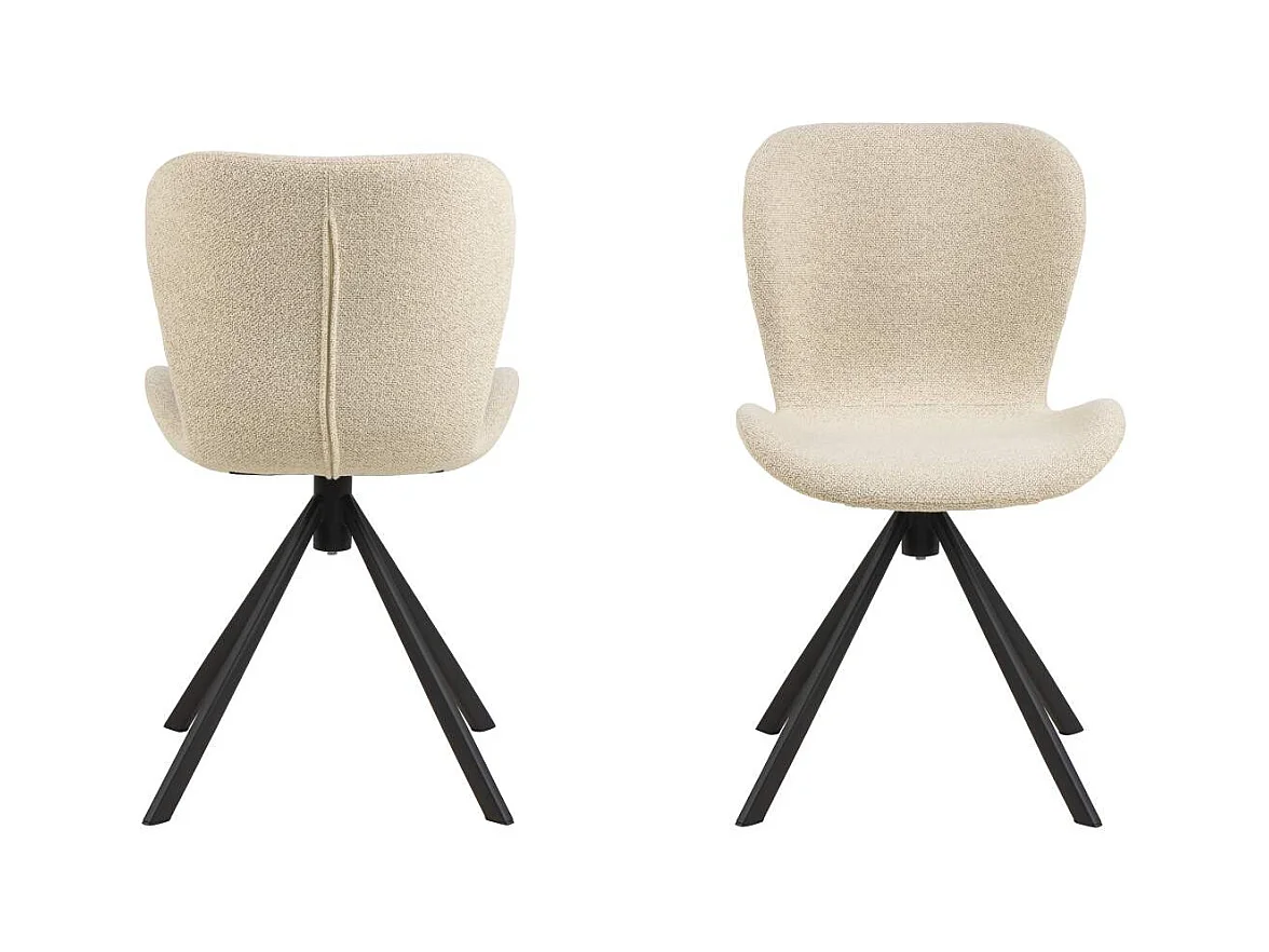 BatildaA1 chaise de salle à manger fonction pivotante beige.