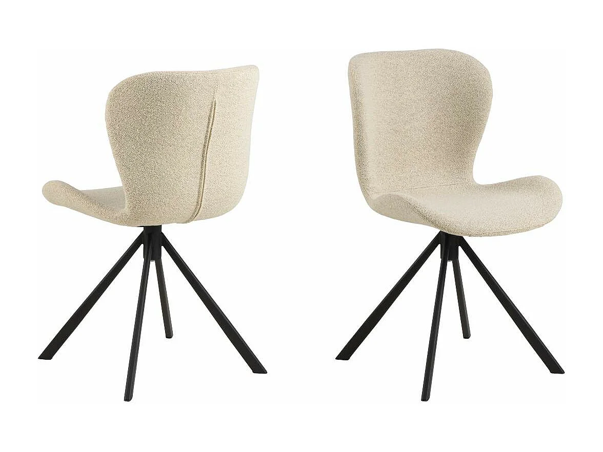 BatildaA1 chaise de salle à manger fonction pivotante beige.