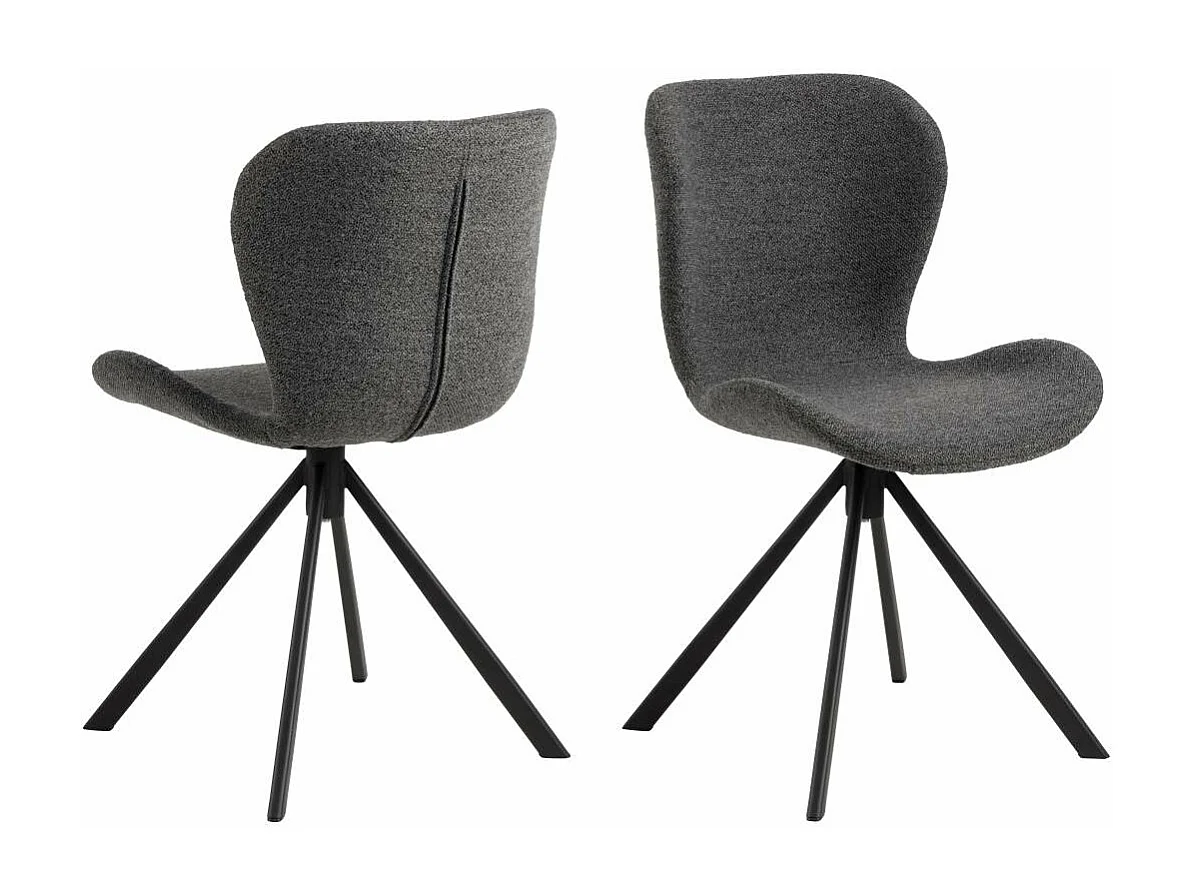 BatildaA1 Esszimmerstuhl Drehfunktion grau.