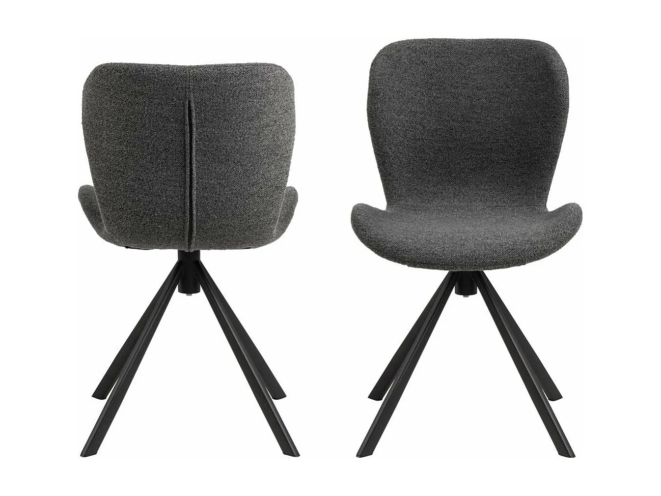 BatildaA1 Esszimmerstuhl Drehfunktion grau.