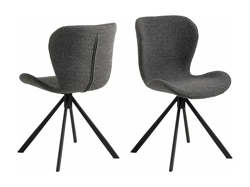 BatildaA1 Esszimmerstuhl Drehfunktion grau.