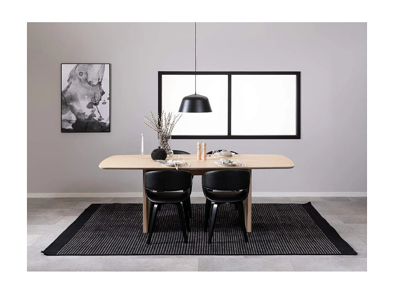 Nova Esszimmerstuhl mit Armlehne PU Kunstleder schwarz.