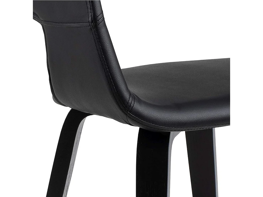 Nova Esszimmerstuhl mit Armlehne PU Kunstleder schwarz.