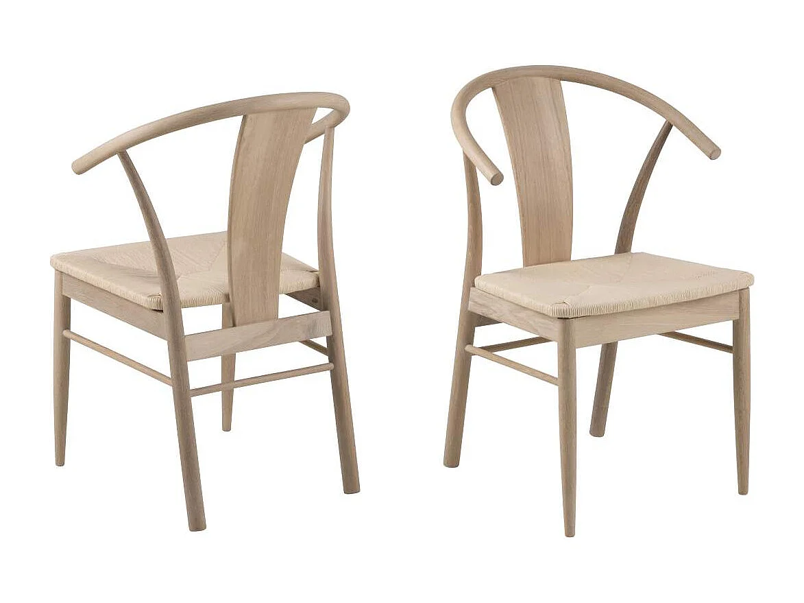 Maniks eetkamerstoel met armleuningen eik.