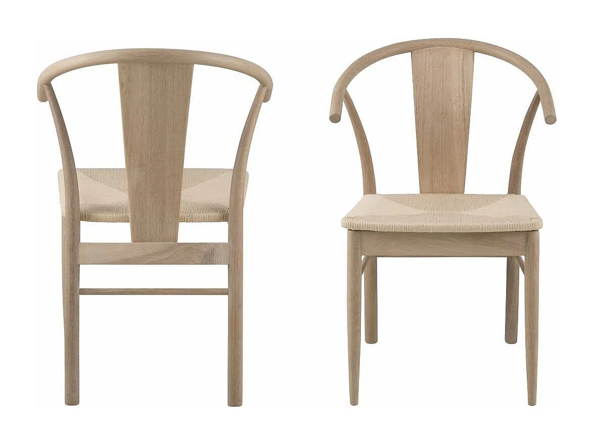 Maniks eetkamerstoel met armleuningen eik.