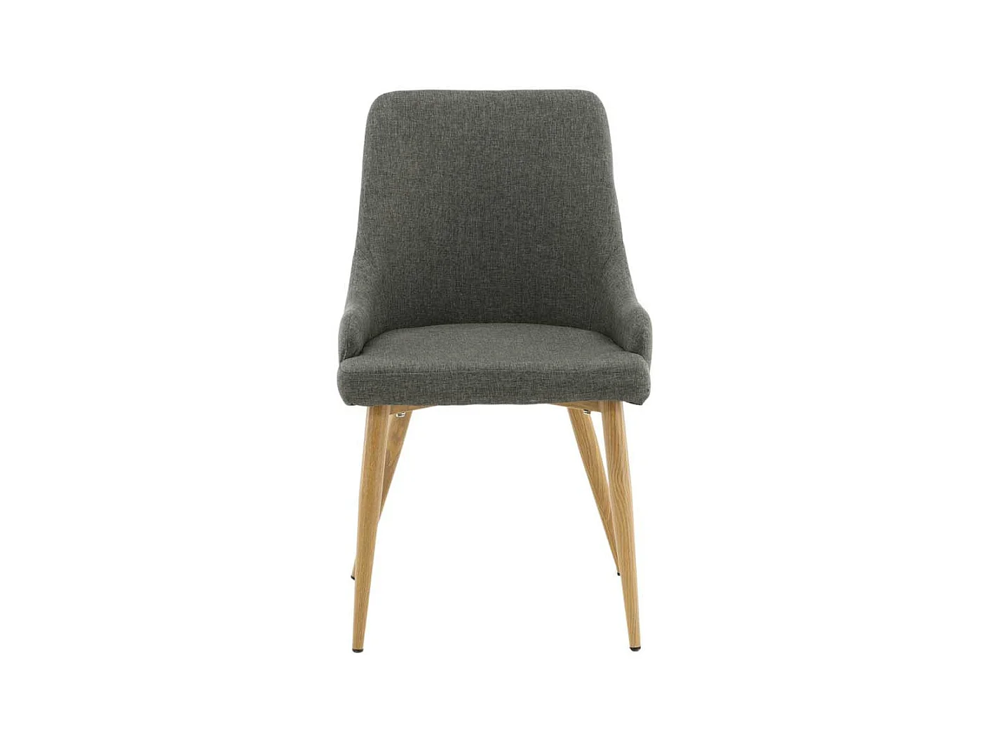Plaza chaise de salle à manger avec accoudoirs gris foncé, chêne décor