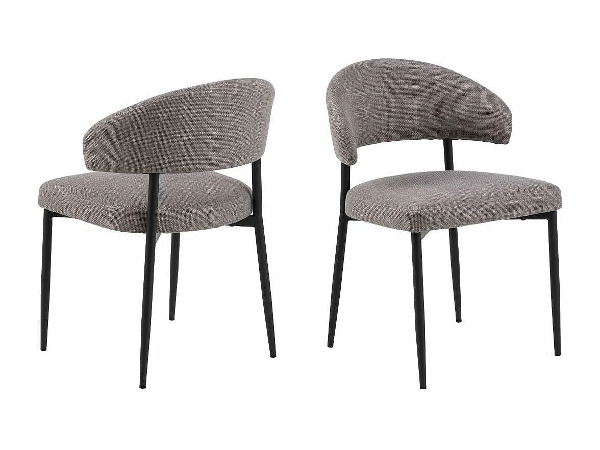 Silla de comedor Edina marrón.