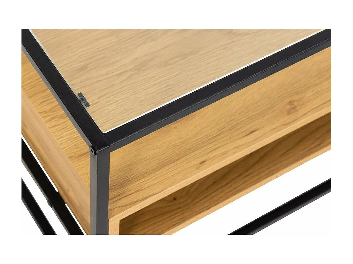 Randolf meuble tV 3 tablettes chêne décor.