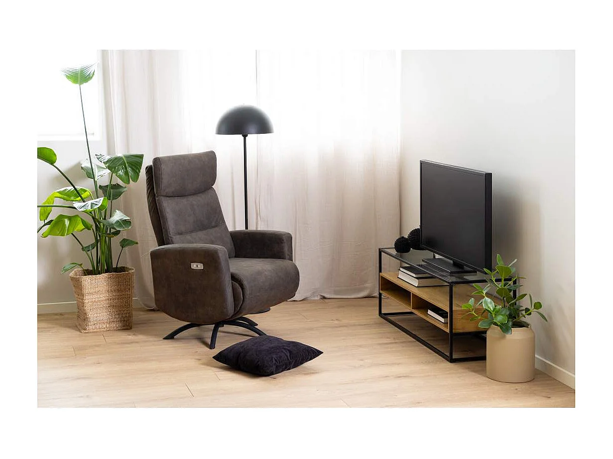 Randolf meuble tV 3 tablettes chêne décor.