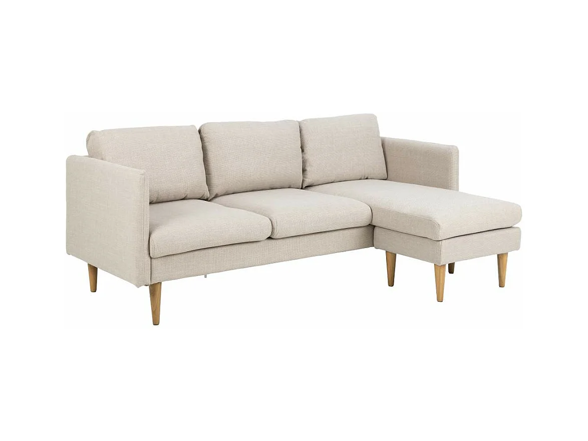 Milly canapé chaise longue tourné vers la droite ou la gauche beige.