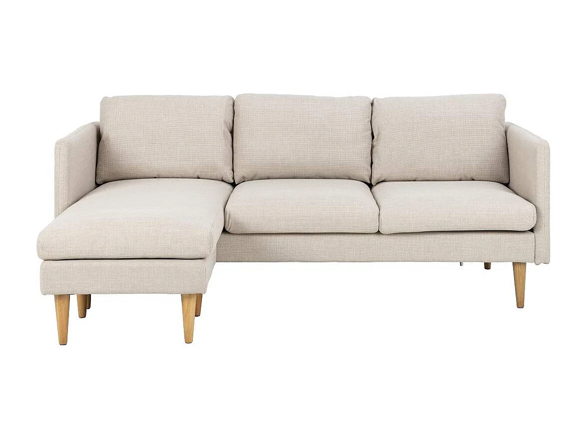 Milly canapé chaise longue tourné vers la droite ou la gauche beige.