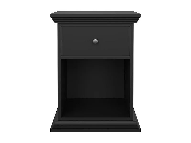 North table de nuit 1 tiroir noir mat.