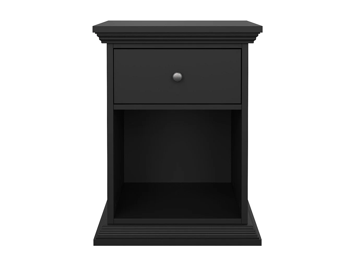 North Nachttisch 1 Schublade schwarz matt.