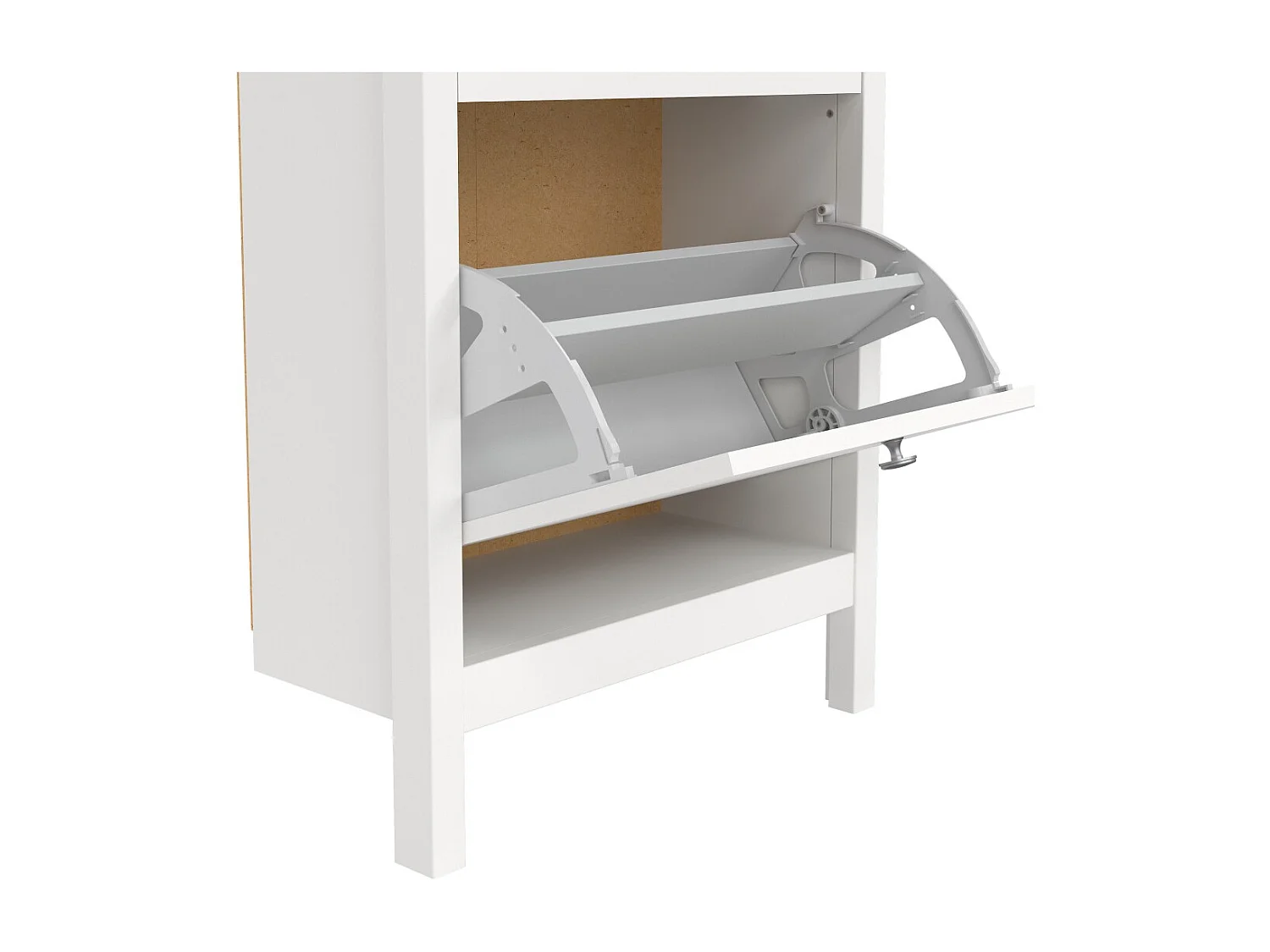 Madrid meuble à chaussures 2 claquement de portes blanc.