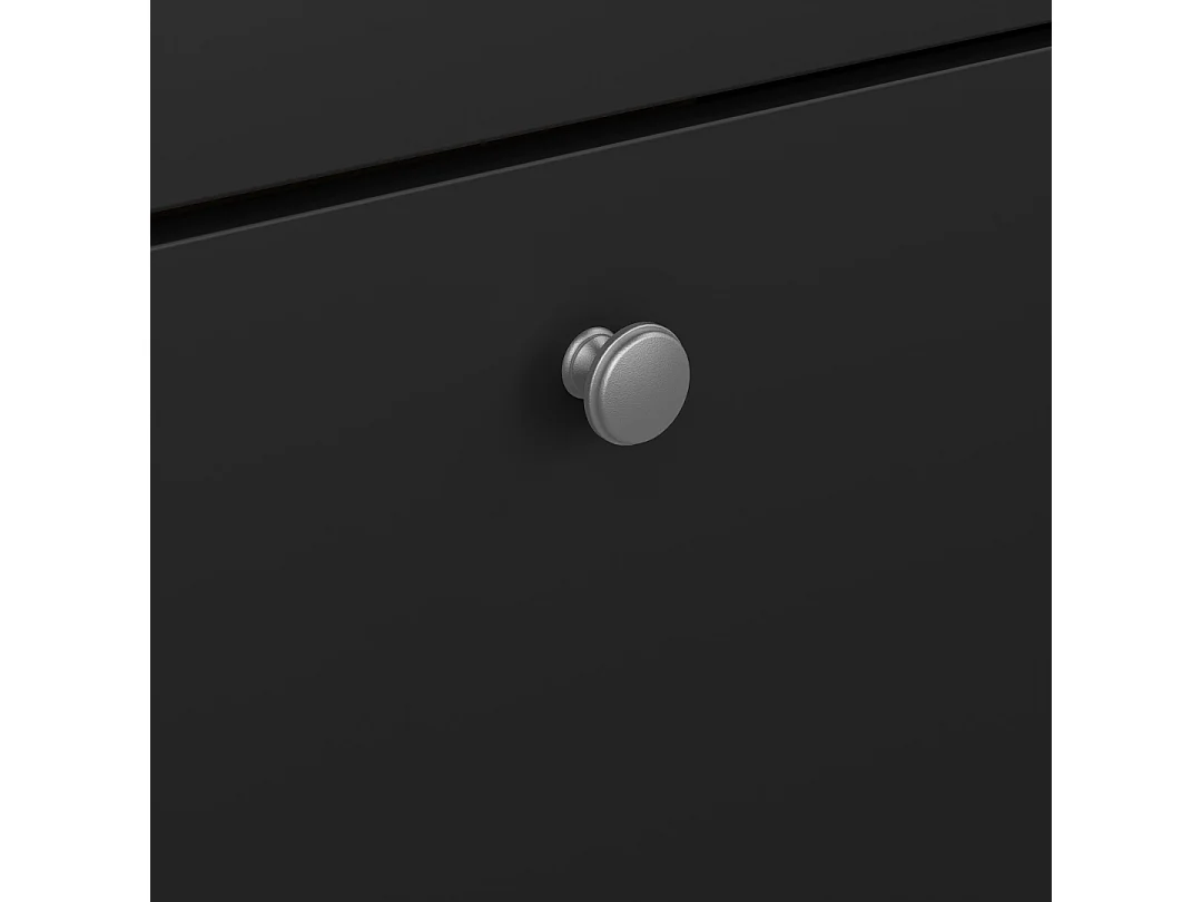 Madrid meuble à chaussures 2 claquement de portes noir mat.