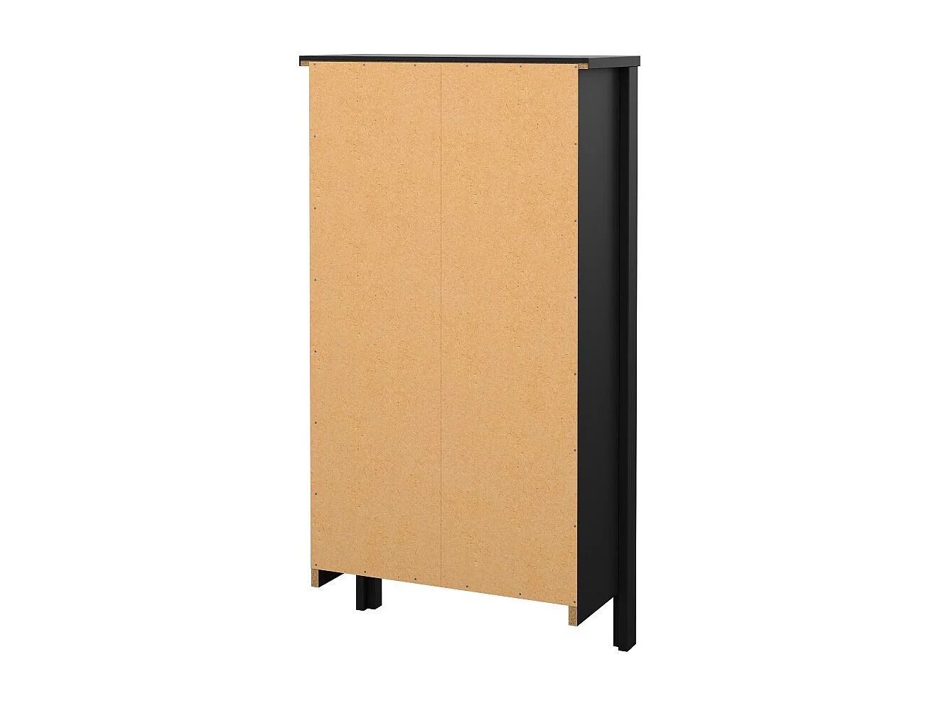 Madrid meuble à chaussures 2 claquement de portes noir mat.