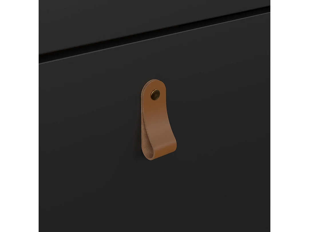 Madrid meuble à chaussures 2 claquement de portes noir mat.