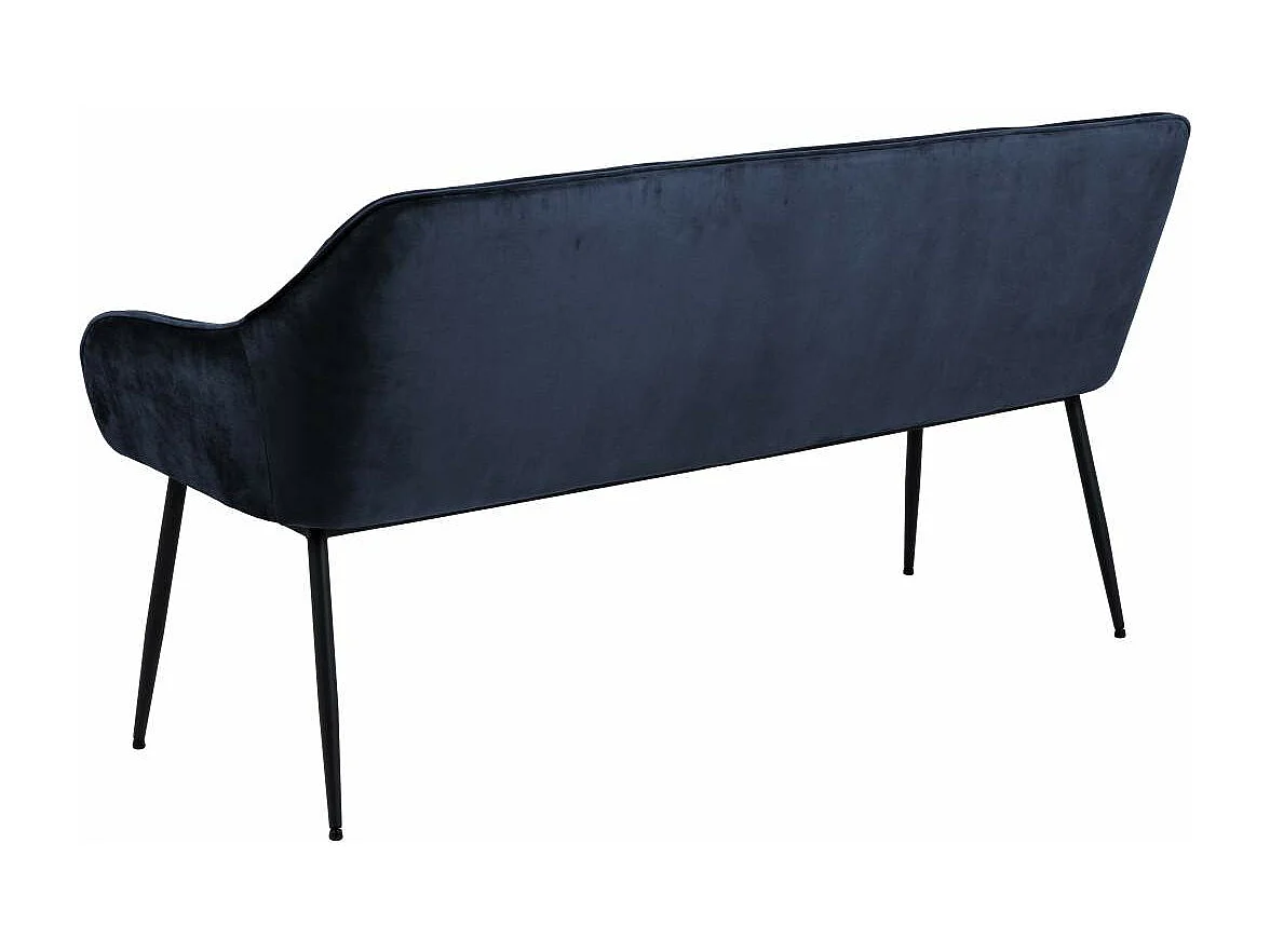 Brooke chaise de salle à manger canapé banc velours bleu.