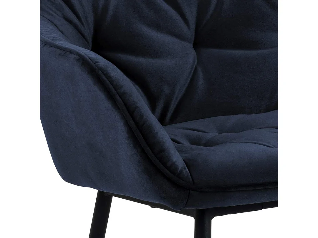 Brooke chaise de salle à manger canapé banc velours bleu.