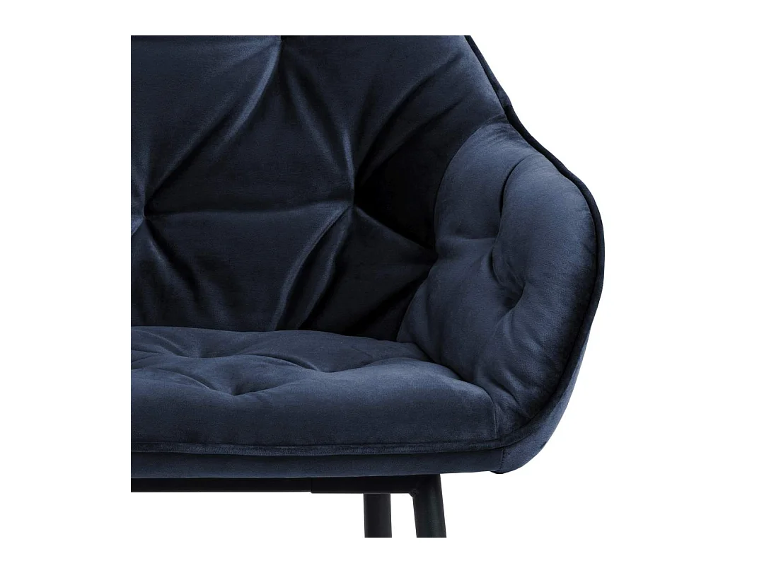 Brooke chaise de salle à manger canapé banc velours bleu.