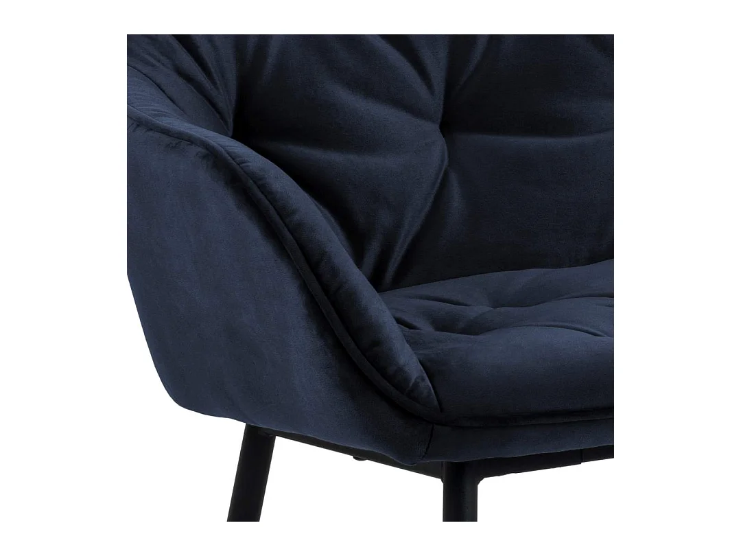 Brooke chaise de salle à manger canapé banc velours bleu.