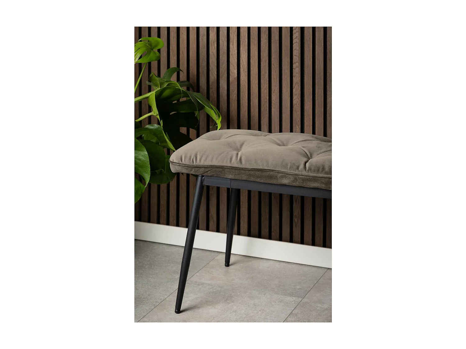 Brooke banc velours beige.