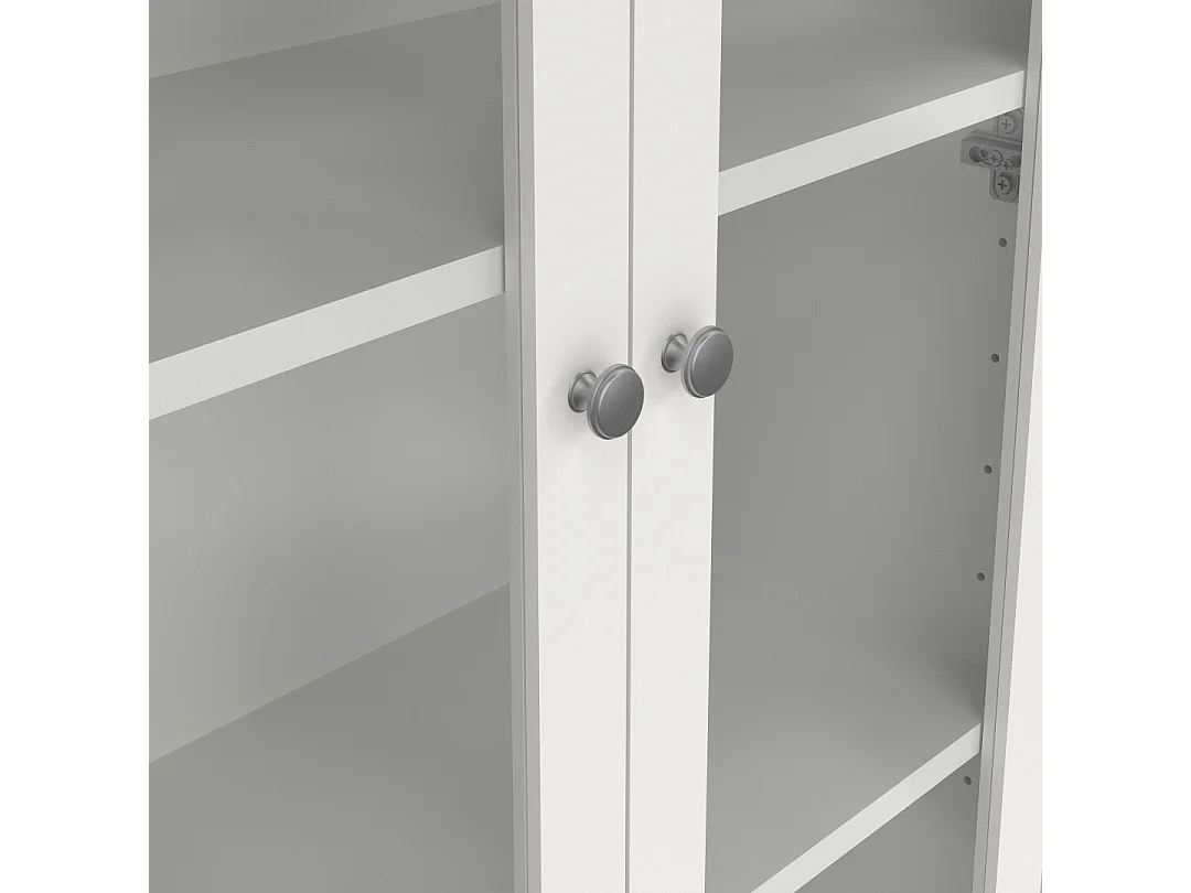 Vitrine 2 portes vitrées encadrées et 3 tiroirs H199 cm - BARCELONE