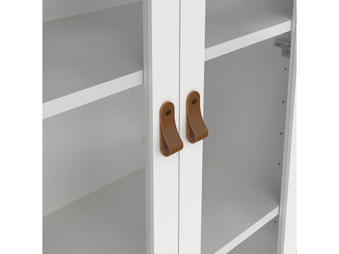 Vitrine 2 portes vitrées encadrées et 3 tiroirs H199 cm - BARCELONE