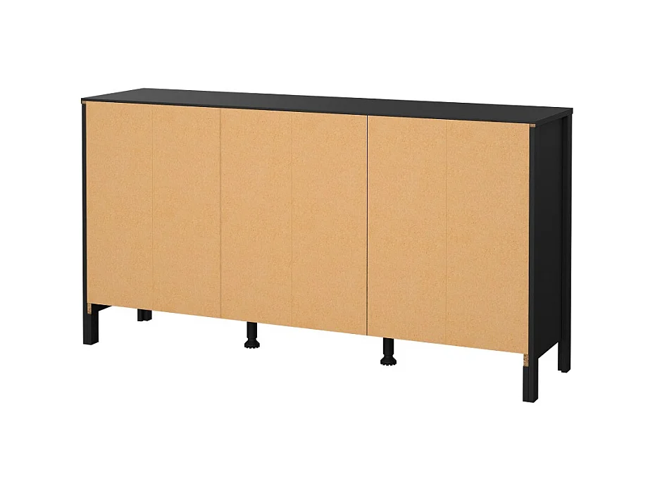 Madrid dressoir 2 deuren 3 laden zwart mat.