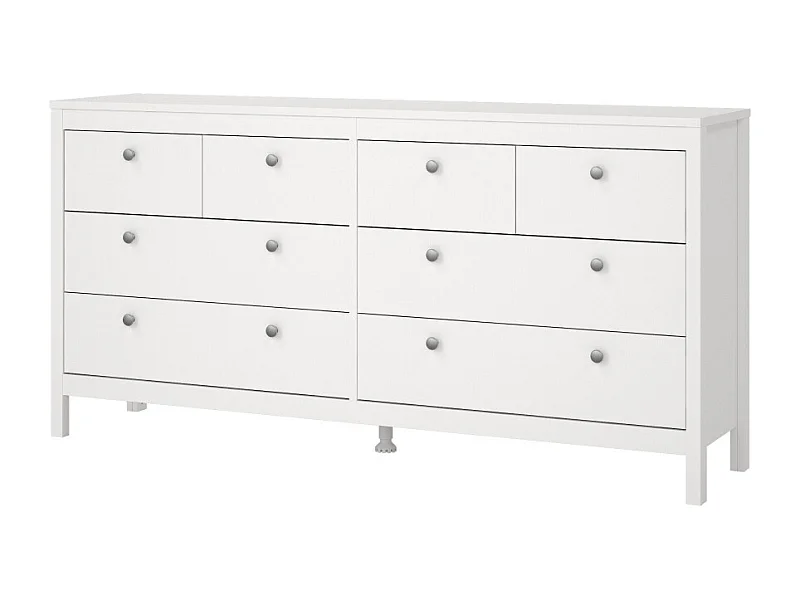 Madrid commode 8 tiroirs blanc.