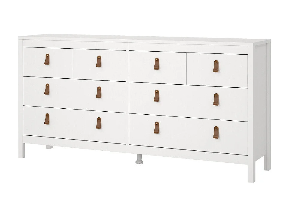 Madrid commode 8 tiroirs blanc.