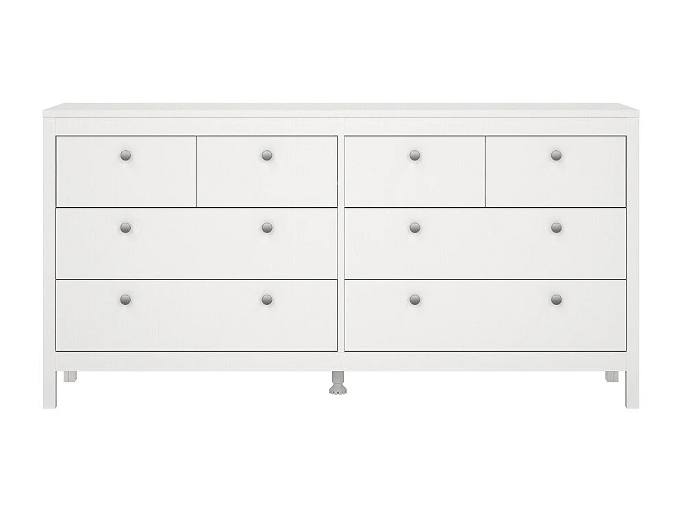Madrid commode 8 tiroirs blanc.