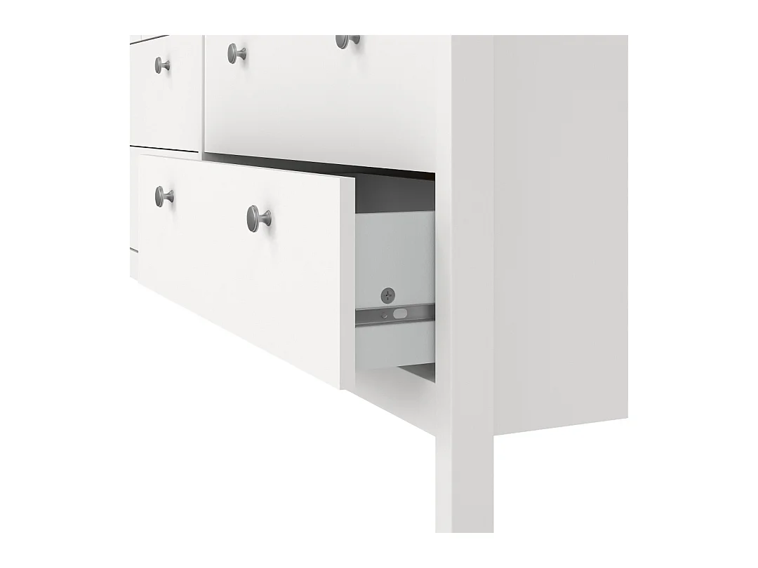 Madrid commode 8 tiroirs blanc.