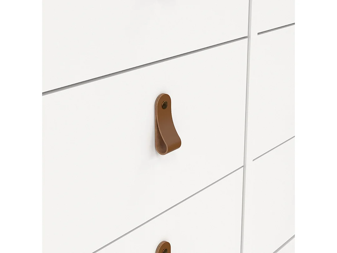 Madrid commode 8 tiroirs blanc.