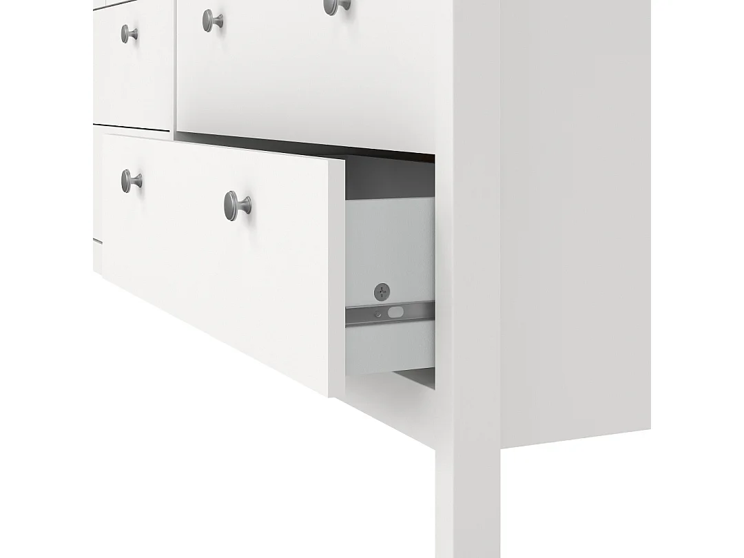 Madrid commode 8 tiroirs blanc.
