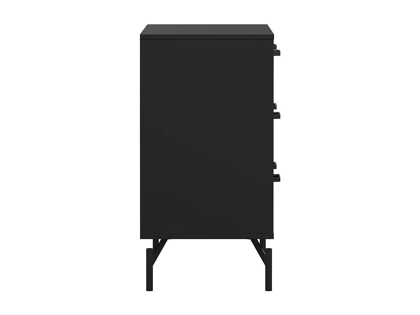 Dana commode 3 tiroirs noir mat.