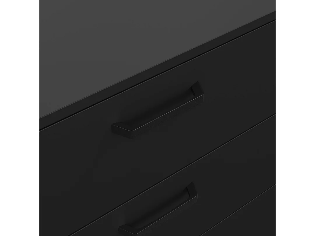 Dana commode 3 tiroirs noir mat.