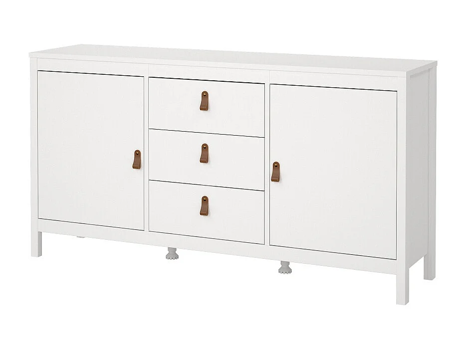 Madrid buffet 2 portes 3 tiroirs blanc.