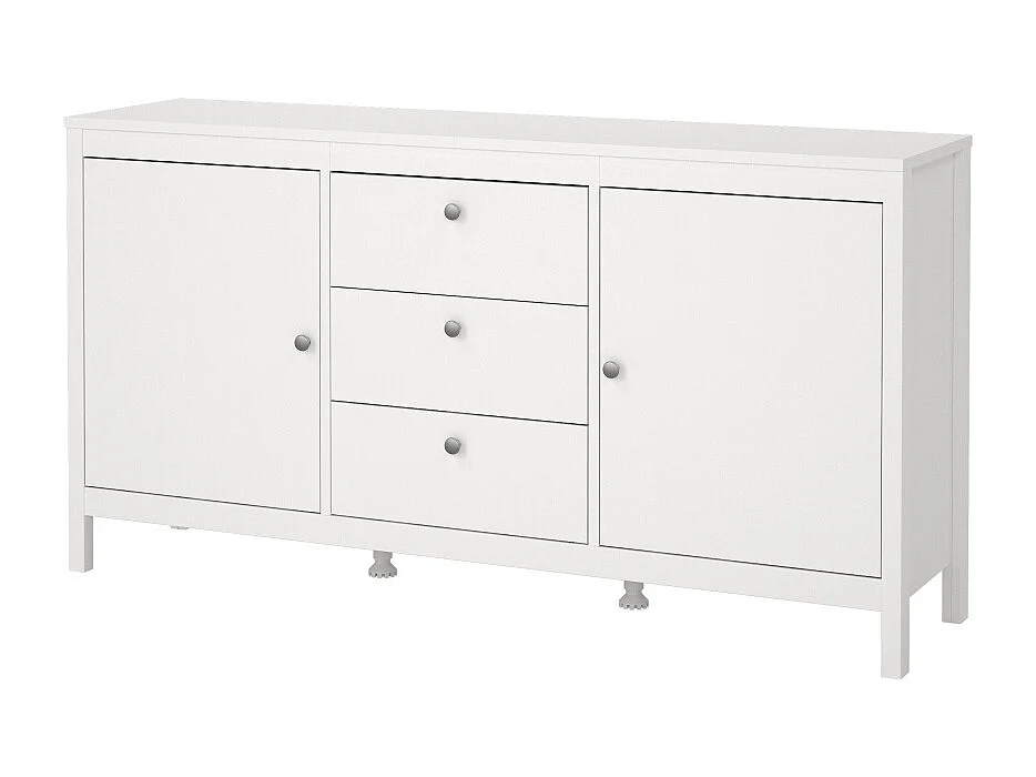 Madrid buffet 2 portes 3 tiroirs blanc.
