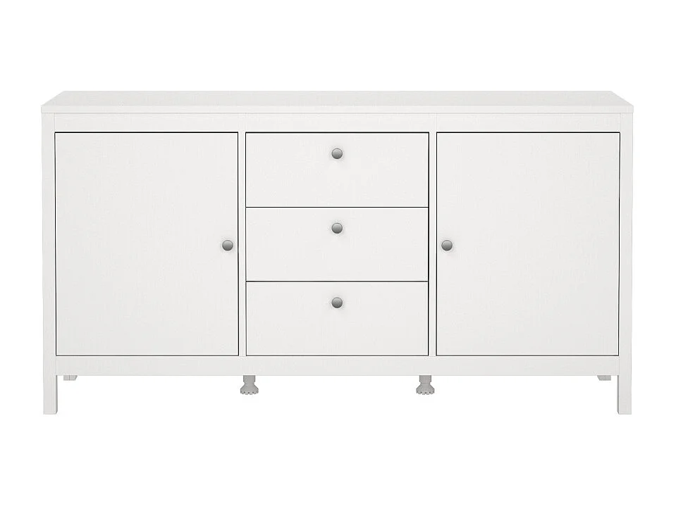 Madrid buffet 2 portes 3 tiroirs blanc.