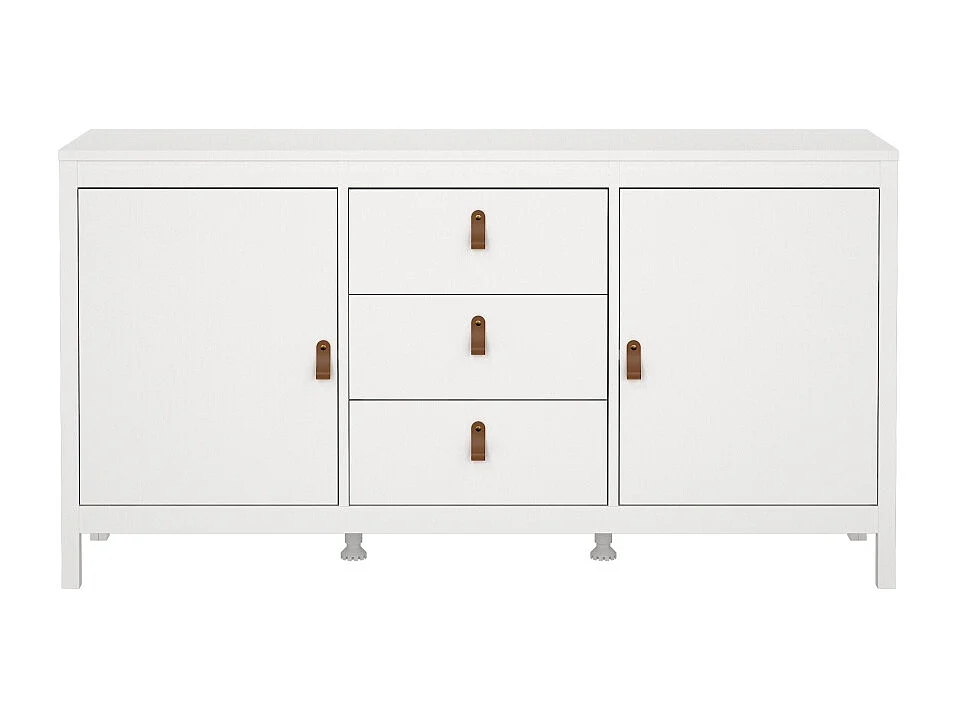 Madrid buffet 2 portes 3 tiroirs blanc.