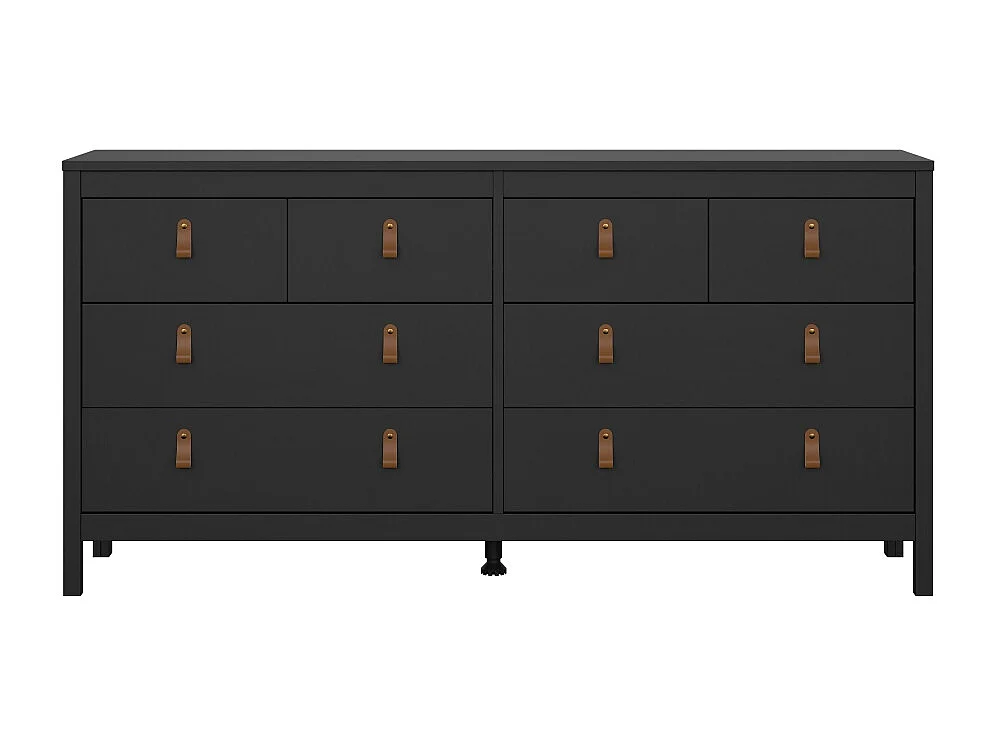 Madrid commode 8 tiroirs noir mat.