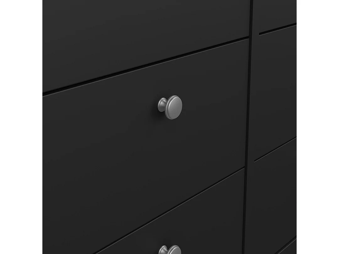 Madrid commode 8 tiroirs noir mat.