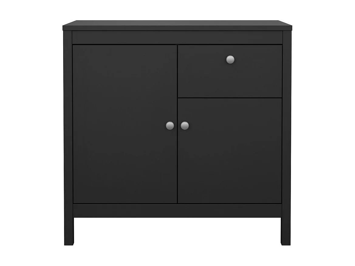 Madrid Sideboard 2 Türen 1 Schublade schwarz matt.