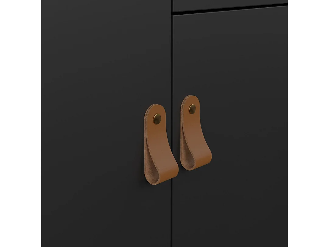 Madrid Sideboard 2 Türen 1 Schublade schwarz matt.