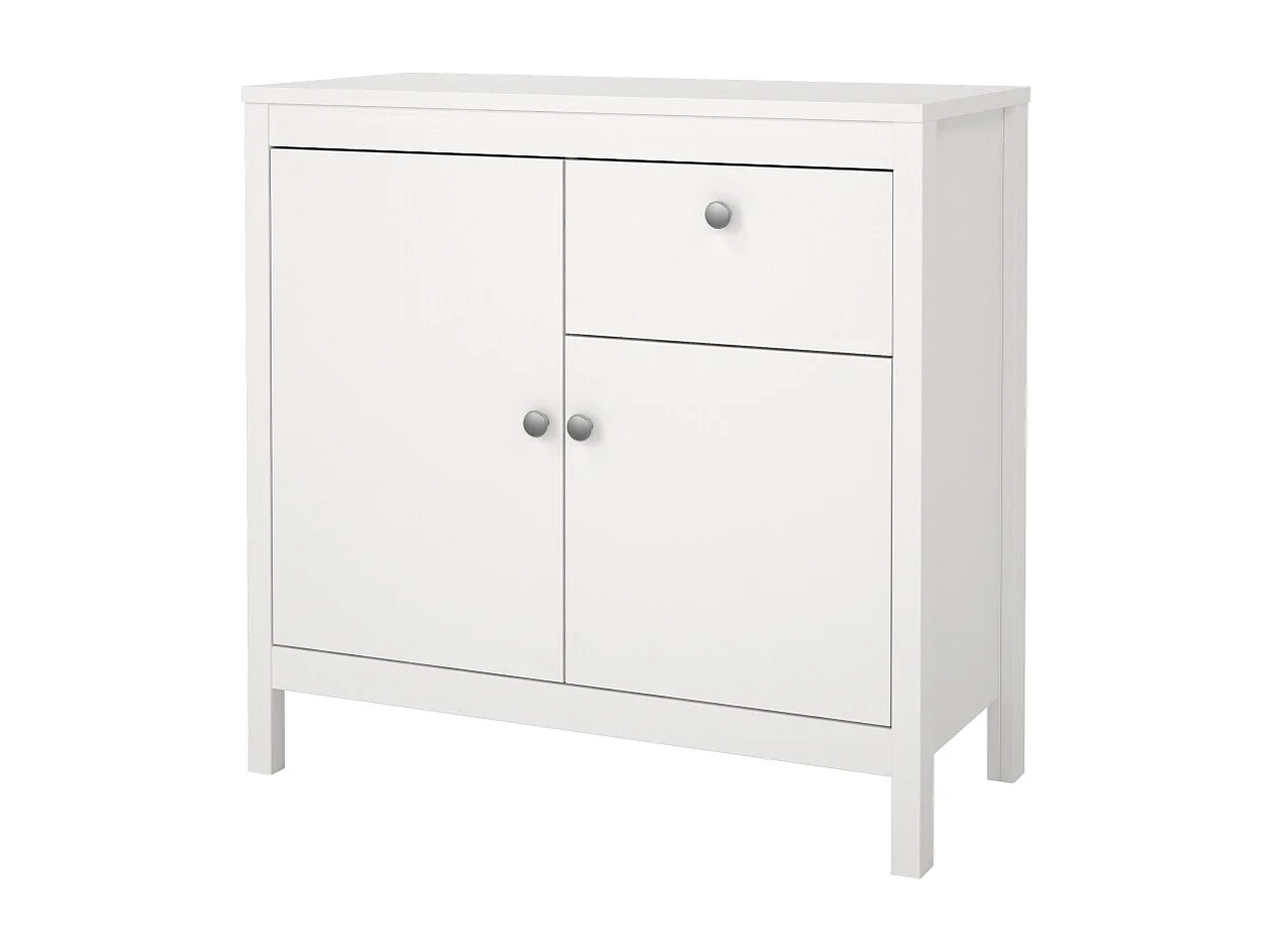 Madrid buffet 2 portes 1 tiroir blanc.