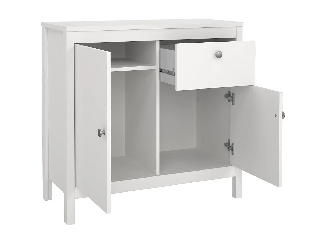 Madrid buffet 2 portes 1 tiroir blanc.