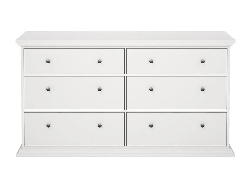 North Kommode 6 Schubladen weiß.