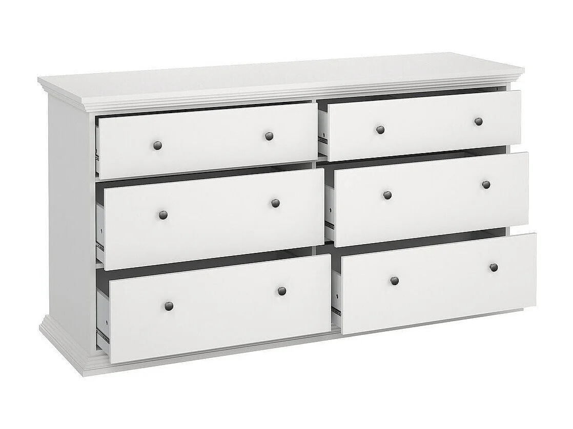 North kommode 6 laden wit.