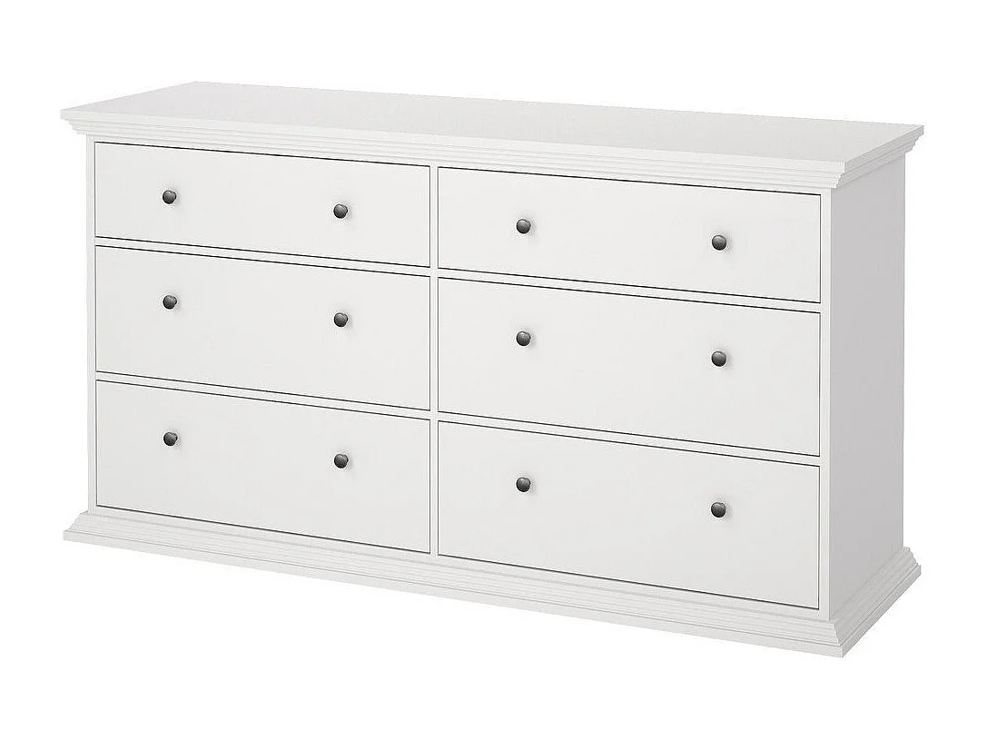 North kommode 6 laden wit.